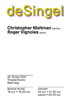 Christopher Maltman bariton Roger Vignoles piano