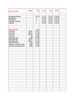De prijs- en productenlijst van mei 2014 is hier te downloaden