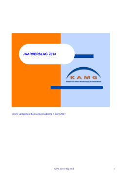 Jaarverslag KAMG 2013