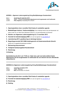 Agenda ALV KBK 2014 - Ondernemersvereniging Business Eiland