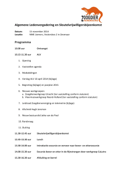 Agenda ALV 15 november 2014