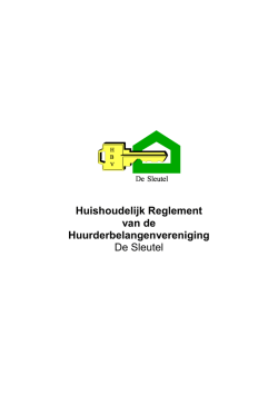 Huishoudelijk Reglement van de