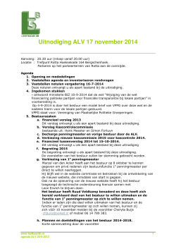 uitnodiging ALV 17-11-2014