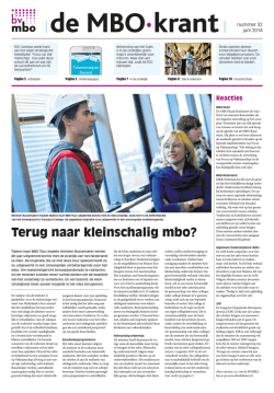 juni 2014 - de MBO krant