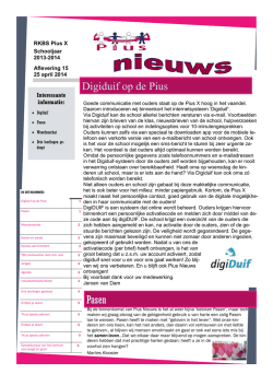 Digiduif op de Pius Pasen