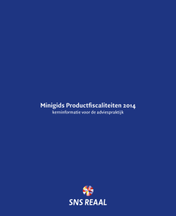 Minigids Productfiscaliteiten 2014