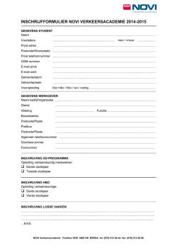 Inschrijven - Verkeersacademie
