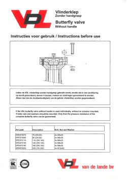 Vlinderklep - Van de Lande BV
