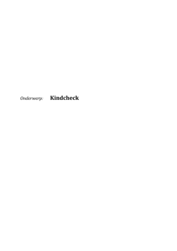 de Kindcheck - Ikazia Ziekenhuis