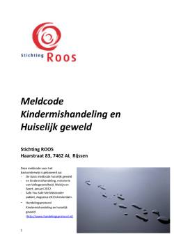 Meldcode Kindermishandeling en HG 2014