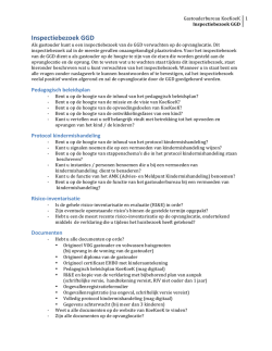 Inspectiebezoek GGD