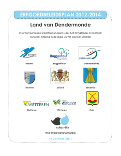 beleidsplan - Erfgoedcel Land van Dendermonde