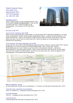 Holland Corporate Finance Akzo Nobel Toren Strawinskylaan 2631