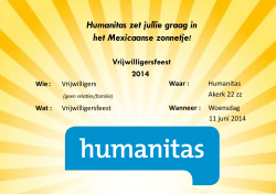 Humanitas zet jullie graag in het Mexicaanse zonnetje!