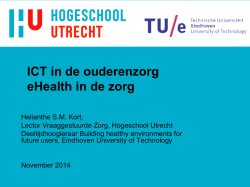ICT in de ouderenzorg eHealth in de zorg