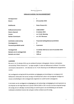 Verslag 1 - Benthem Gratama advocaten