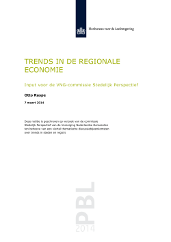 trends in de regionale economie - Planbureau voor de Leefomgeving