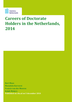 Careers of Doctorate Holders in the Netherlands, 2014