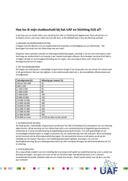 Hoe los ik mijn studieschuld bij het UAF en Stichting SUS af?