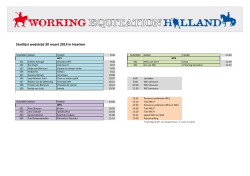 Startlijst - Working Equitation Holland