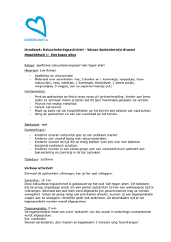 Draaiboek: Natuurbelevingsactiviteit