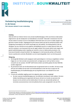 Het stelsel in een notendop - Instituut voor Bouwkwaliteit