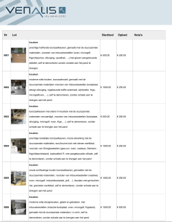 Catalogus met fotos - Venalis veilingen