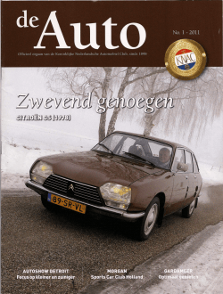 (KNAC), januari 2011 - GS/GSA Vereniging Nederland