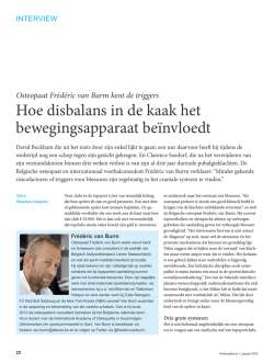 Interview - Osteopathie Van Burm