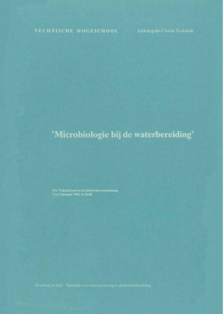 Microbiologie bij de waterbereiding