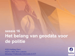 Het belang van geodata voor de federale politie