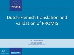 Dutch-Flemish translation and validation of PROMIS - Isoqol-nl