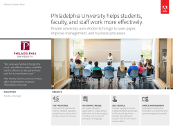 Philadelphia University helps students, faculty, and staff work more