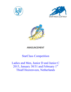 StarClass Competition Ladies and Men, Junior D and Junior C 2015