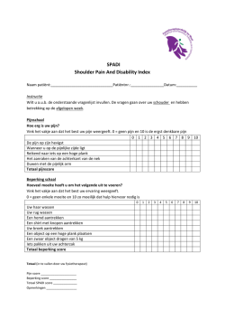 SPADI Shoulder Pain And Disability Index