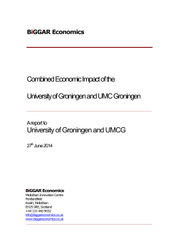 Combined Economic Impact of the University of Groningen and