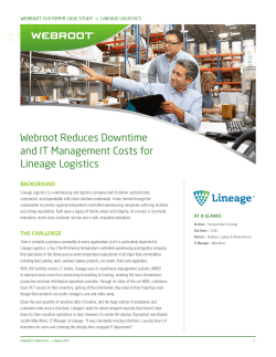 Webroot Reduces Downtime and IT Management Costs for Lineage