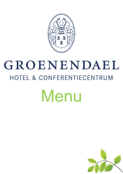 menukaart - Groenendael