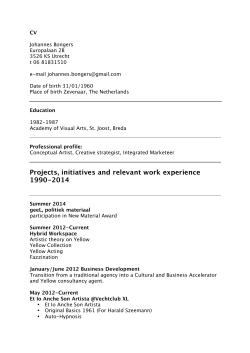 Projects, initiatives and relevant work experience 1990