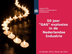 50 jaar ”GAS" explosies in de Nederlandse Industrie