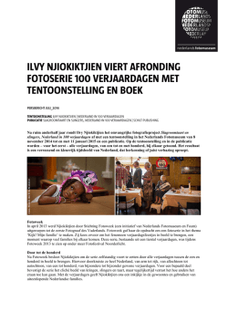 download persbericht - Nederlands Fotomuseum