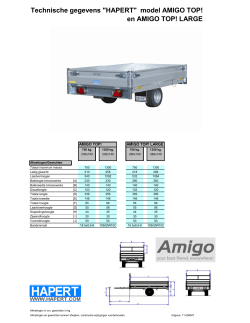 Technische gegevens AMIGO TOP!