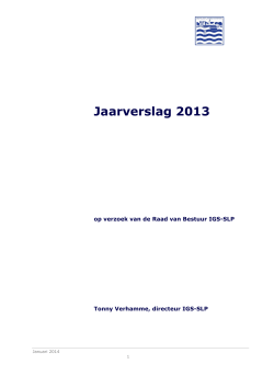 Jaarverslag 2013 - Schelde