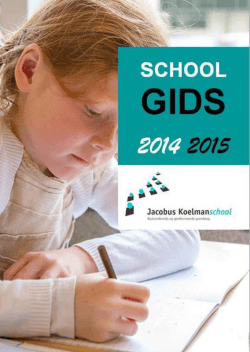 Schoolgids Jacobus Koelmanschool 2014-2015