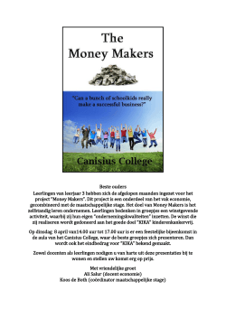 “Money Makers”. - Canisius College
