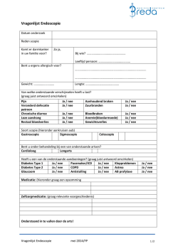 Download de vragenlijst Endoscopie