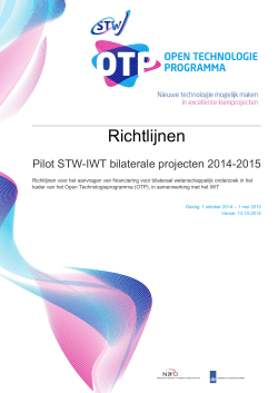 Het STW-IWT-richtlijnendocument
