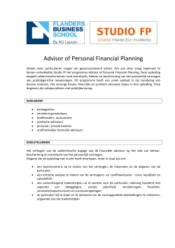 Advisor of Personal Financial Planning