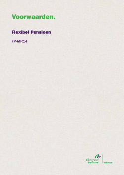 Productvoorwaarden Flexibel Pensioen FP-MR14