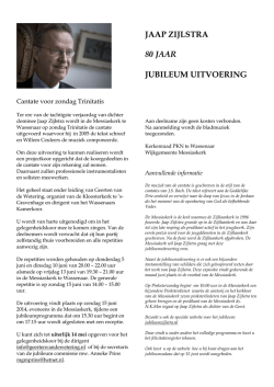 JAAP ZIJLSTRA 80 JAAR JUBILEUM UITVOERING